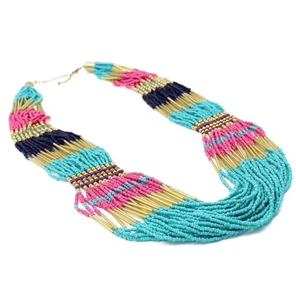 Minimal Necklace, Statement COLLAR, Thin Multilayered - Picture 10 of 14